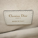 クリスチャン・ディオール Christian Dior サドルバッグ スモール ホワイト グレインカーフレザー ショルダーバッグ ゴールド金具 白