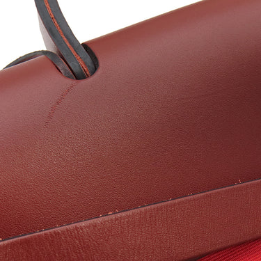 エルメス HERMES エールバッグジップPM 31 ローズテキサス×ルージュセリエ トワルオフィシエ ヴァッシュハンター 2WAYバッグ シルバー金具 ピンク 赤
