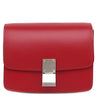 セリーヌ CELINE クラシックボックス スモール 189183 DLS.27ED レッド レザー ショルダーバッグ マットシルバー金具 赤