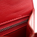 セリーヌ CELINE クラシックボックス スモール 189183 DLS.27ED レッド レザー ショルダーバッグ マットシルバー金具 赤