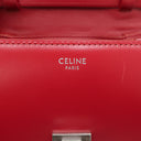 セリーヌ CELINE クラシックボックス スモール 189183 DLS.27ED レッド レザー ショルダーバッグ マットシルバー金具 赤