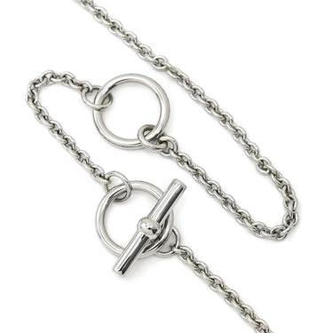 エルメス HERMES ミニマイヨン PM ペンダント クレーム×シルバー メタル エナメル ネックレス アイボリー クリーム シェーヌダンクル
