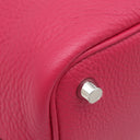 エルメス HERMES ピコタンロック 18 PM タッチ フランボワーズ トリヨンクレマンス アリゲーターマット ハンドバッグ シルバー金具 クロコ