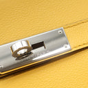 エルメス HERMES ジプシエール ミニ ジョーヌナプル エバーカラー ショルダーバッグ シルバー金具 黄色