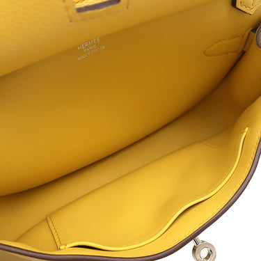 エルメス HERMES ジプシエール ミニ ジョーヌナプル エバーカラー ショルダーバッグ シルバー金具 黄色