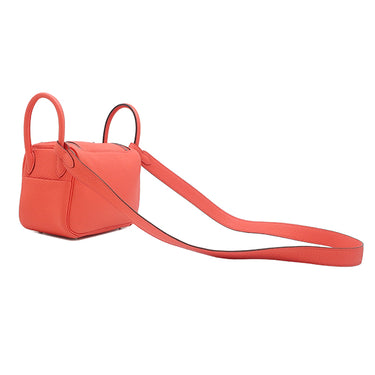 エルメス HERMES リンディ ミニ 20 ローズテキサス トリヨンクレマンス ショルダーバッグ シルバー金具
