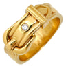 エルメス HERMES ブックルセリエ ダイヤ イエローゴールド K18YG ダイヤモンド #50(JP10) リング 指輪 18K 750 ベルトモチーフ 1P 1石 10号