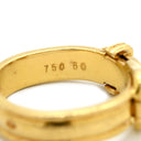エルメス HERMES ブックルセリエ ダイヤ イエローゴールド K18YG ダイヤモンド #50(JP10) リング 指輪 18K 750 ベルトモチーフ 1P 1石 10号