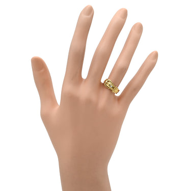 エルメス HERMES ブックルセリエ ダイヤ イエローゴールド K18YG ダイヤモンド #50(JP10) リング 指輪 18K 750 ベルトモチーフ 1P 1石 10号