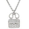 エルメス HERMES アミュレット コンスタンス ダイヤ ペンダント ホワイトゴールド K18WG ダイヤモンド ネックレス 18K 750 WG バッグモチーフ 65D