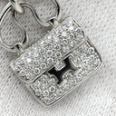 エルメス HERMES アミュレット コンスタンス ダイヤ ペンダント ホワイトゴールド K18WG ダイヤモンド ネックレス 18K 750 WG バッグモチーフ 65D
