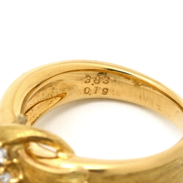 若林佐代子 SAYOKO WAKABAYASHI クリソベリル 3.83ct ダイヤモンド イエロー×イエローゴールド K18YG ダイヤモンド クリソベリル リング 指輪 18K 18金 750YG 黄 12号