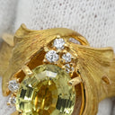 若林佐代子 SAYOKO WAKABAYASHI クリソベリル 3.83ct ダイヤモンド イエロー×イエローゴールド K18YG ダイヤモンド クリソベリル リング 指輪 18K 18金 750YG 黄 12号