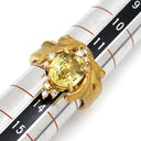 若林佐代子 SAYOKO WAKABAYASHI クリソベリル 3.83ct ダイヤモンド イエロー×イエローゴールド K18YG ダイヤモンド クリソベリル リング 指輪 18K 18金 750YG 黄 12号