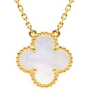ヴァンクリーフアーペル Van Cleef & Arpels ヴィンテージ アルハンブラ ペンダント VCARA45900 パールホワイト×イエローゴールド K18YG マザーオブパール ネックレス 白 750 18K YG シェル