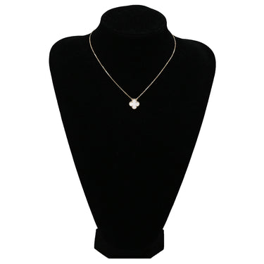 ヴァンクリーフアーペル Van Cleef & Arpels ヴィンテージ アルハンブラ ペンダント VCARA45900 パールホワイト×イエローゴールド K18YG マザーオブパール ネックレス 白 750 18K YG シェル