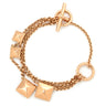 エルメス HERMES クルー ドゥ H ローズゴールド K18PG ブレスレット ピンクゴールド 18K 750 PG 3連チェーン