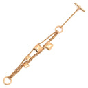 エルメス HERMES クルー ドゥ H ローズゴールド K18PG ブレスレット ピンクゴールド 18K 750 PG 3連チェーン