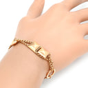 エルメス HERMES クルー ドゥ H ローズゴールド K18PG ブレスレット ピンクゴールド 18K 750 PG 3連チェーン