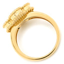 ヴァンクリーフアーペル Van Cleef & Arpels ヴィンテージ アルハンブラ VCARA41000 ブラックXイエローゴールド K18YG ダイヤモンド オニキス #51(JP11) リング 指輪 1Pダイヤ オニキス 11号