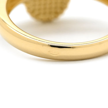ヴァンクリーフアーペル Van Cleef & Arpels ヴィンテージ アルハンブラ VCARA41000 ブラックXイエローゴールド K18YG ダイヤモンド オニキス #51(JP11) リング 指輪 1Pダイヤ オニキス 11号