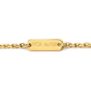 ヴァンクリーフアーペル Van Cleef & Arpels ヴィンテージ アルハンブラ VCARO9VA00 グリーン×イエローゴールド K18YG マラカイト ネックレス 750 18K 緑 マラカイト マット