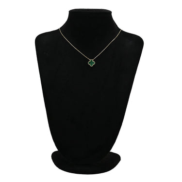 ヴァンクリーフアーペル Van Cleef & Arpels ヴィンテージ アルハンブラ VCARO9VA00 グリーン×イエローゴールド K18YG マラカイト ネックレス 750 18K 緑 マラカイト