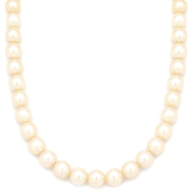 ミキモト MIKIMOTO パール 6.8-7.3mm パールホワイト×イエローゴールド K14YG パール ネックレス MIKIMOTO 真珠 14K 585