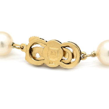 ミキモト MIKIMOTO パール 6.8-7.3mm パールホワイト×イエローゴールド K14YG パール ネックレス MIKIMOTO 真珠 14K 585