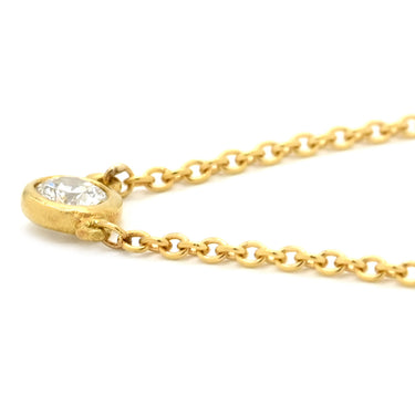 ティファニー Tiffany & Co バイザヤード シングルダイヤモンド ペンダント イエローゴールド K18YG ダイヤモンド ネックレス 18K AU750 YG 1P 1粒 エルサペレッティ