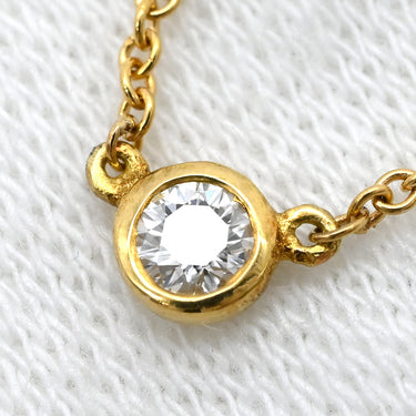 ティファニー Tiffany & Co バイザヤード シングルダイヤモンド ペンダント イエローゴールド K18YG ダイヤモンド ネックレス 18K AU750 YG 1P 1粒 エルサペレッティ