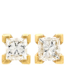ノンブランド NON BRAND ダイヤモンド 0.555ct イエローゴールド K18YG ダイヤモンド ピアス 1粒 1石 スクエア プリンセスカット 18K 750 YG 両耳用