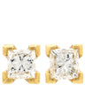 ノンブランド NON BRAND ダイヤモンド 0.555ct イエローゴールド K18YG ダイヤモンド ピアス 1粒 1石 スクエア プリンセスカット 18K 750 YG 両耳用