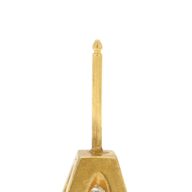 ノンブランド NON BRAND ダイヤモンド 0.555ct イエローゴールド K18YG ダイヤモンド ピアス 1粒 1石 スクエア プリンセスカット 18K 750 YG 両耳用