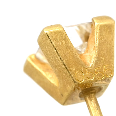 ノンブランド NON BRAND ダイヤモンド 0.555ct イエローゴールド K18YG ダイヤモンド ピアス 1粒 1石 スクエア プリンセスカット 18K 750 YG 両耳用