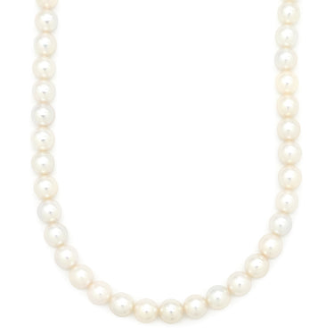 タサキ TASAKI パール 7.4-7.8mm パールホワイト×シルバー シルバー パール ネックレス TASAKI silver 真珠 ラウンドシェイプ
