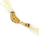 タサキ TASAKI ケシパール 7連 パールホワイト×イエローゴールド K18YG パール ネックレス TASAKI 18K 750YG 真珠 ライスパール