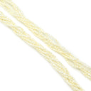 タサキ TASAKI ケシパール 7連 パールホワイト×イエローゴールド K18YG パール ネックレス TASAKI 18K 750YG 真珠 ライスパール