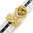 ジュエルスタジオ JEWELSTUDIO クリソベリル ダイヤ デザインリング イエロー×イエローゴールド K18YG ダイヤモンド クリソベリル リング 指輪 K18YG Au750 ペアシェイプカット 14号