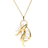 ミキモト MIKIMOTO リーフモチーフ パール パールホワイト×イエローゴールド K18YG パール ネックレス MIKIMOTO 真珠 7P 7粒 Au750 18K 18金 葉 植物 ウェーブ