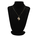 ミキモト MIKIMOTO リーフモチーフ パール パールホワイト×イエローゴールド K18YG パール ネックレス MIKIMOTO 真珠 7P 7粒 Au750 18K 18金 葉 植物 ウェーブ