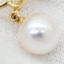 ミキモト MIKIMOTO パール パールホワイト×イエローゴールド K18YG パール イヤリング Au750 18K 真珠 あこや アコヤ 5P 5粒 ネジ式 スイング ドロップ