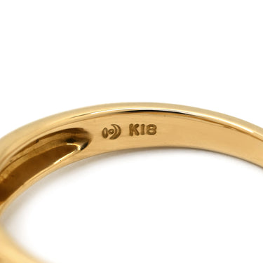 タサキ TASAKI クマモチーフ パール パールホワイト×イエローゴールド K18YG パール リング 指輪 TASAKI 真珠 1P 1粒 Au750 18K 18金 YG 熊 動物 15号