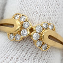 クリスチャン・ディオール Christian Dior ダイヤモンド デザインリング イエローゴールド K18YG ダイヤモンド リング 指輪 Au750 K18 8.5号