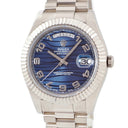 腕時計 ロレックス ROLEX デイデイト II 218239 自動巻き メンズ メーカーOH済 ランダム番 K18WG無垢 ブルーウェーブ アラビア