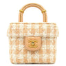 シャネル CHANEL バニティ チェーンバッグ ピンクベージュ ファブリック レザー ショルダーバッグ ゴールド金具 ココマーク ツイード