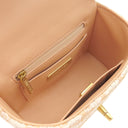 シャネル CHANEL バニティ チェーンバッグ ピンクベージュ ファブリック レザー ショルダーバッグ ゴールド金具 ココマーク ツイード