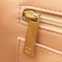 シャネル CHANEL バニティ チェーンバッグ ピンクベージュ ファブリック レザー ショルダーバッグ ゴールド金具 ココマーク ツイード