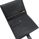 エルメス HERMES ベアンコンパクト ブラック アリゲーター 二つ折り財布 シルバー金具 黒 クロコ 艶あり 2025年製