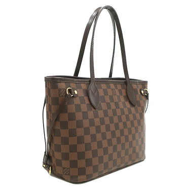 ルイヴィトン LOUIS VUITTON ネヴァーフルPM N41359 ダミエエベヌ ダミエキャンバス トートバッグ ゴールド金具 茶 ハンドバッグ